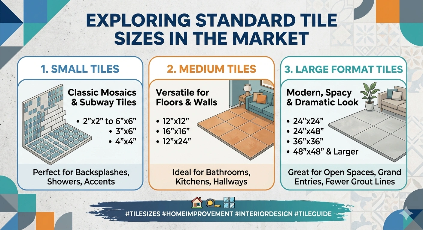 tile size for morden house